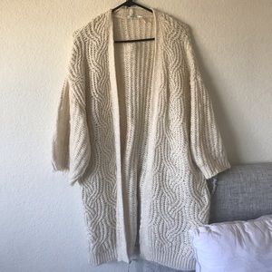 Kimchi Blue Cream Knit Oversized Cardigan